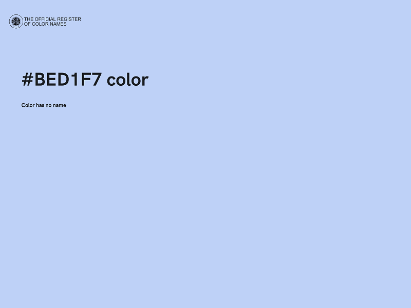 #BED1F7 color image