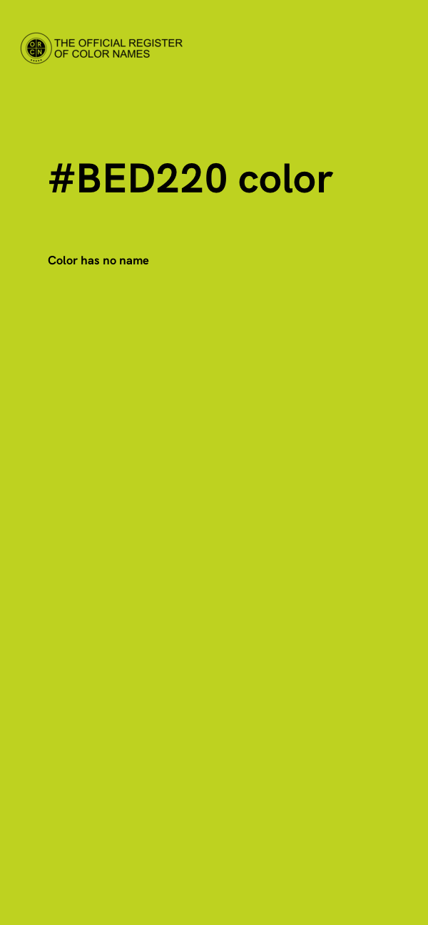 #BED220 color image