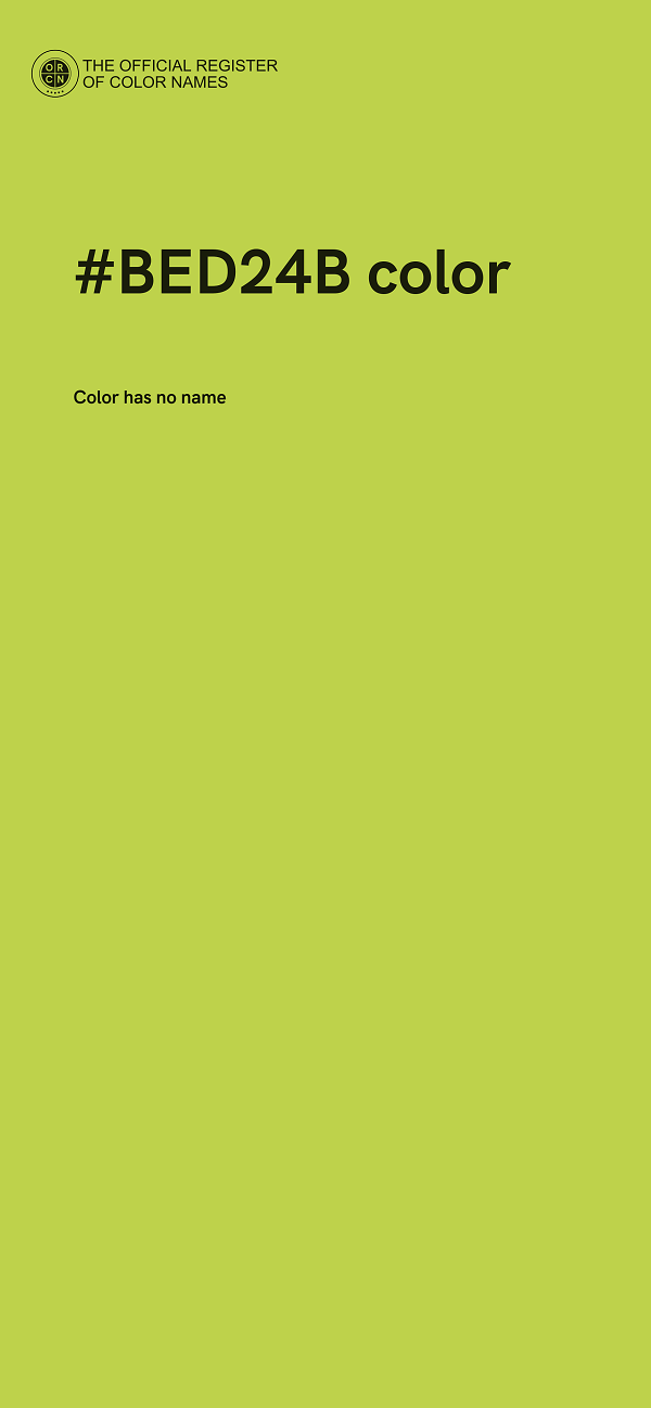 #BED24B color image