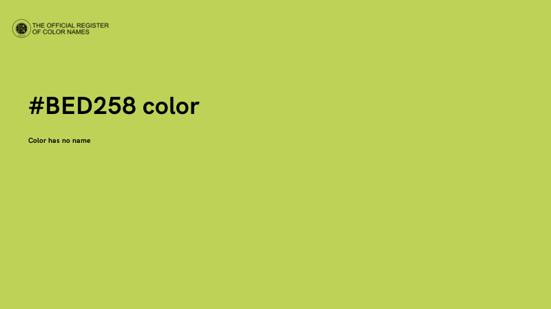 #BED258 color image