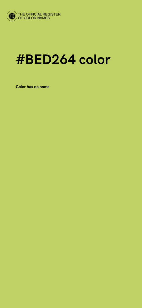 #BED264 color image