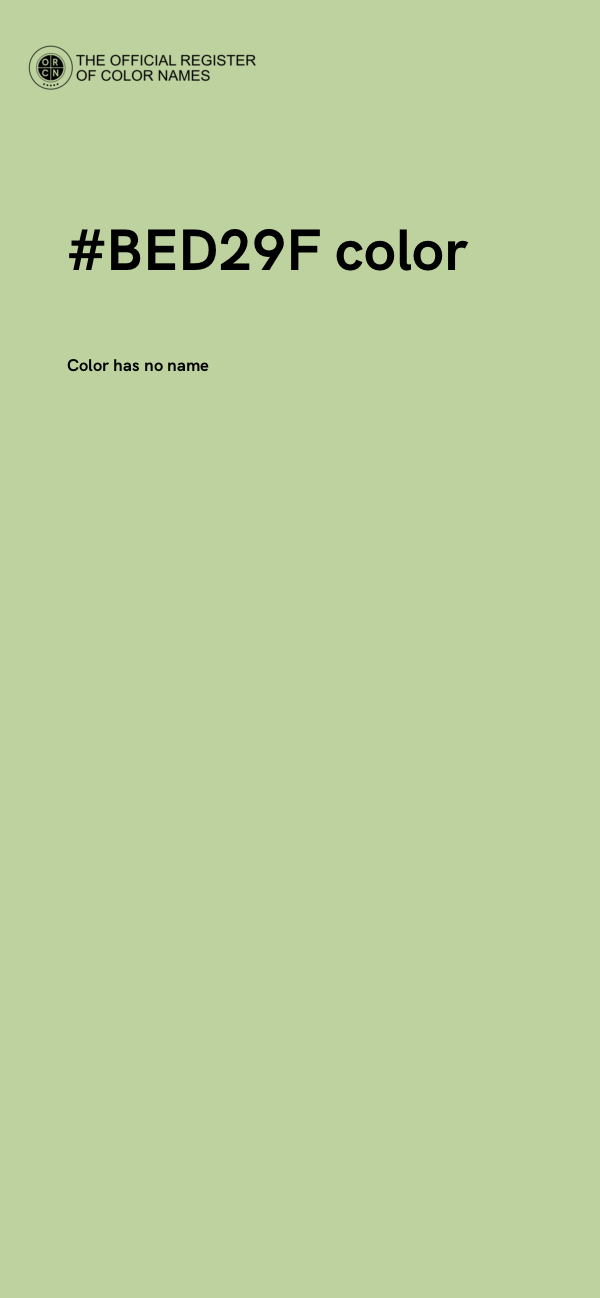 #BED29F color image