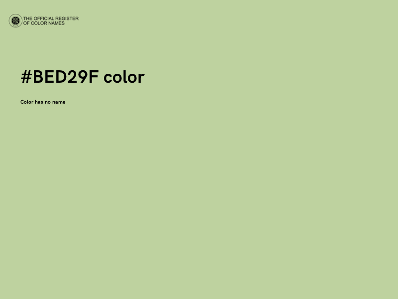 #BED29F color image