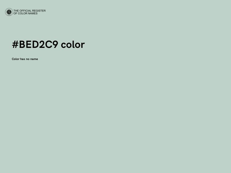 #BED2C9 color image