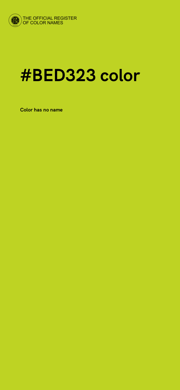 #BED323 color image