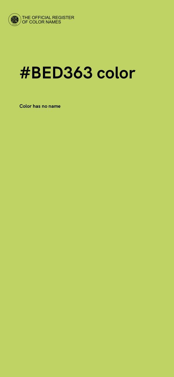 #BED363 color image