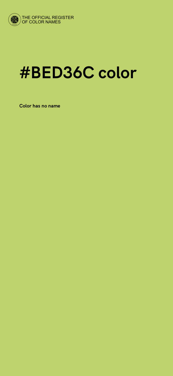 #BED36C color image