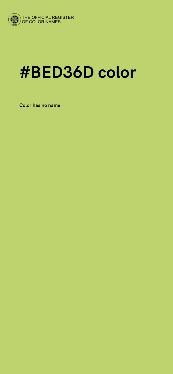 #BED36D color image