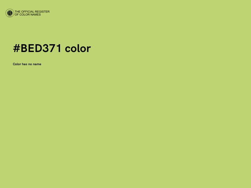 #BED371 color image