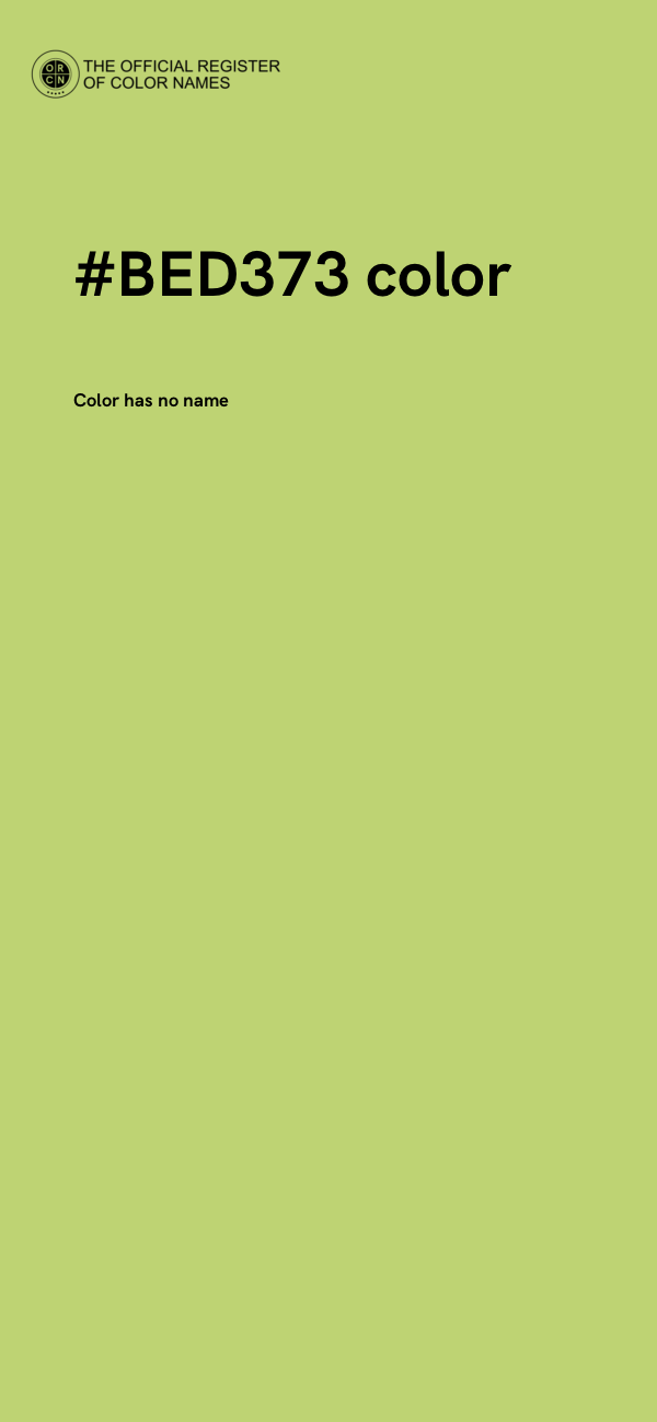 #BED373 color image