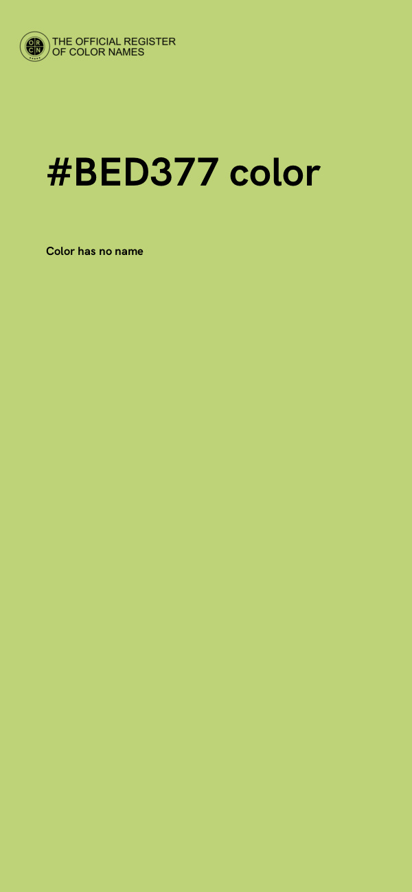 #BED377 color image