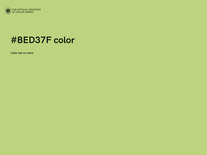 #BED37F color image
