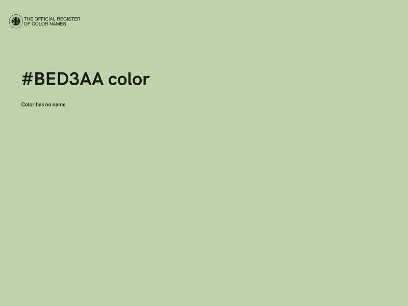 #BED3AA color image