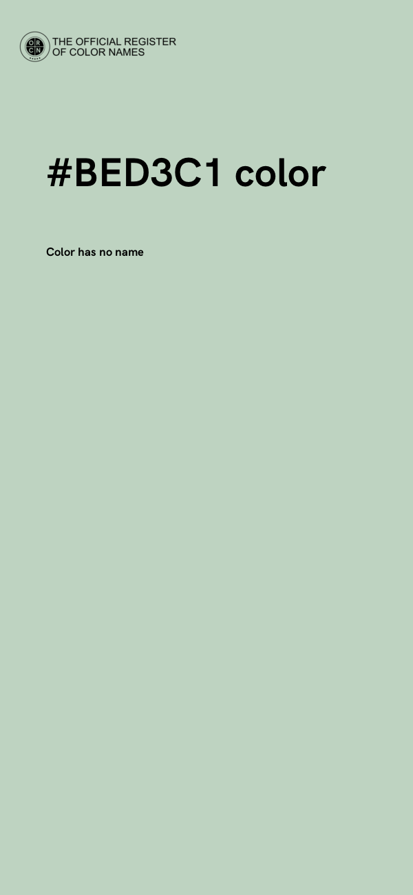 #BED3C1 color image