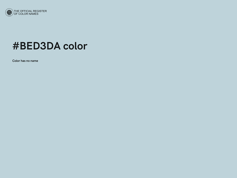 #BED3DA color image