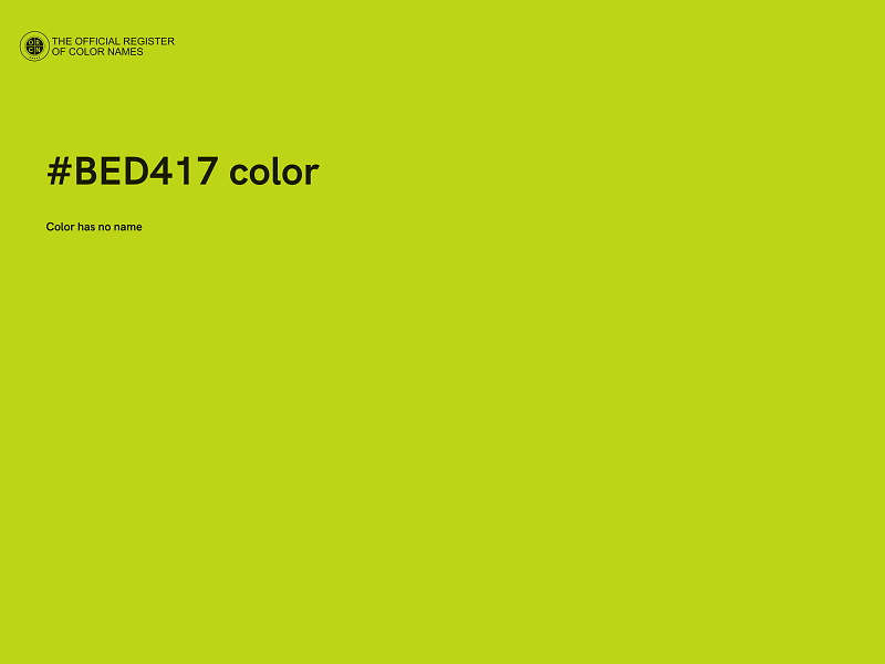 #BED417 color image