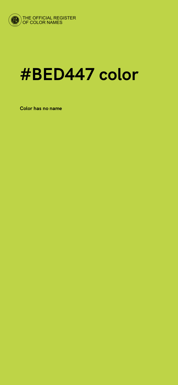 #BED447 color image