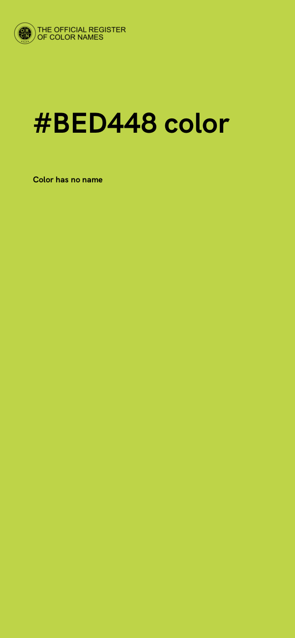 #BED448 color image