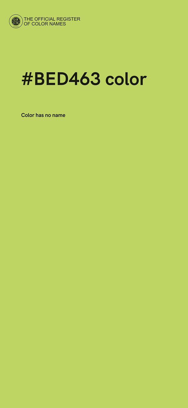 #BED463 color image