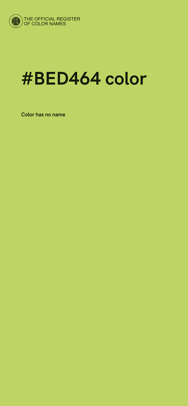 #BED464 color image