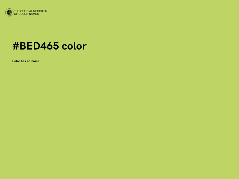 #BED465 color image