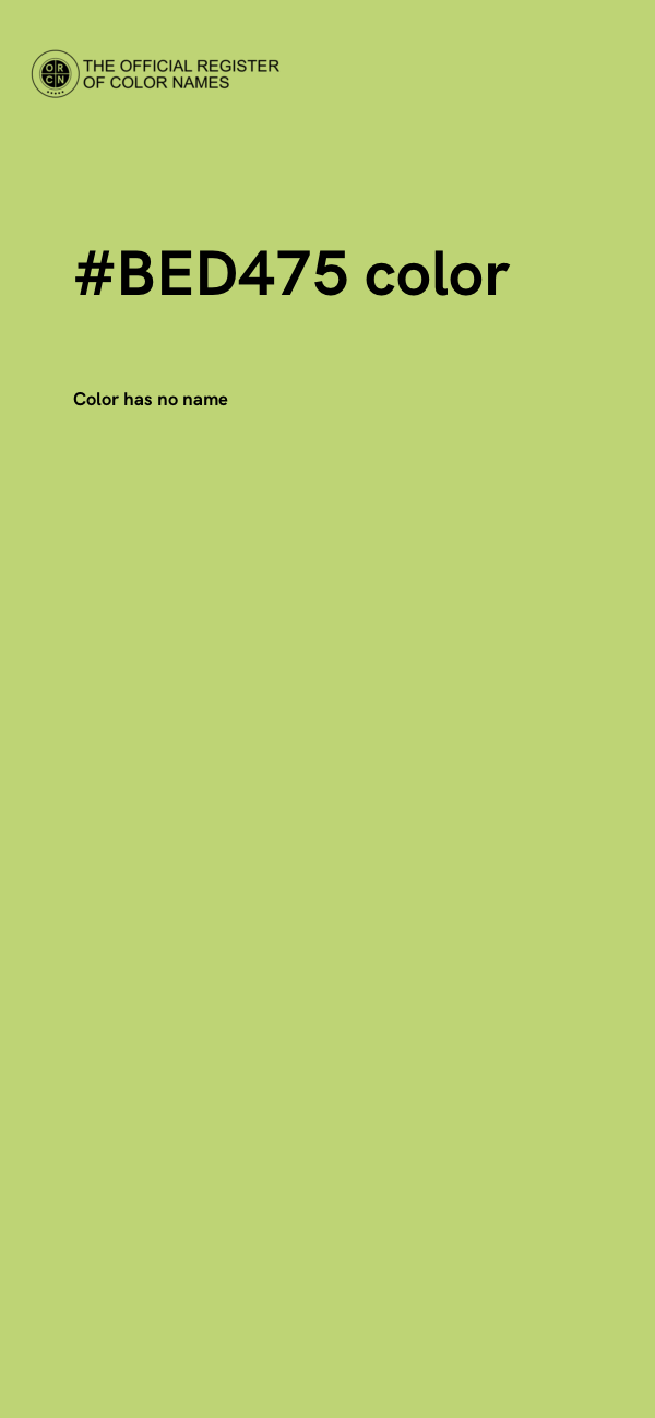 #BED475 color image