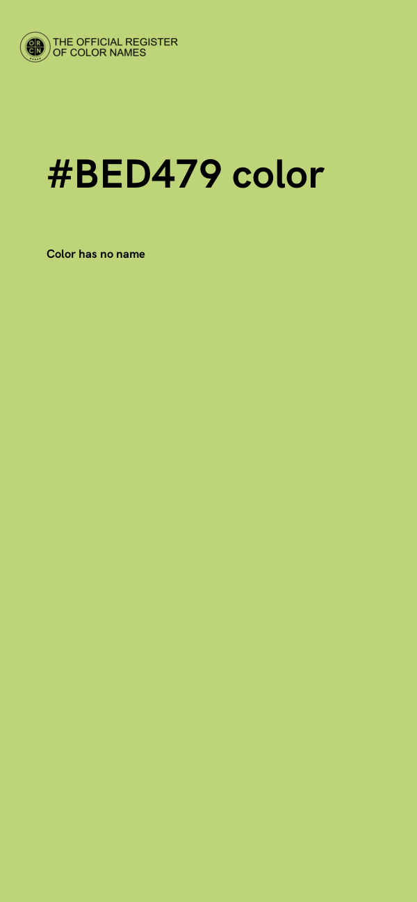 #BED479 color image