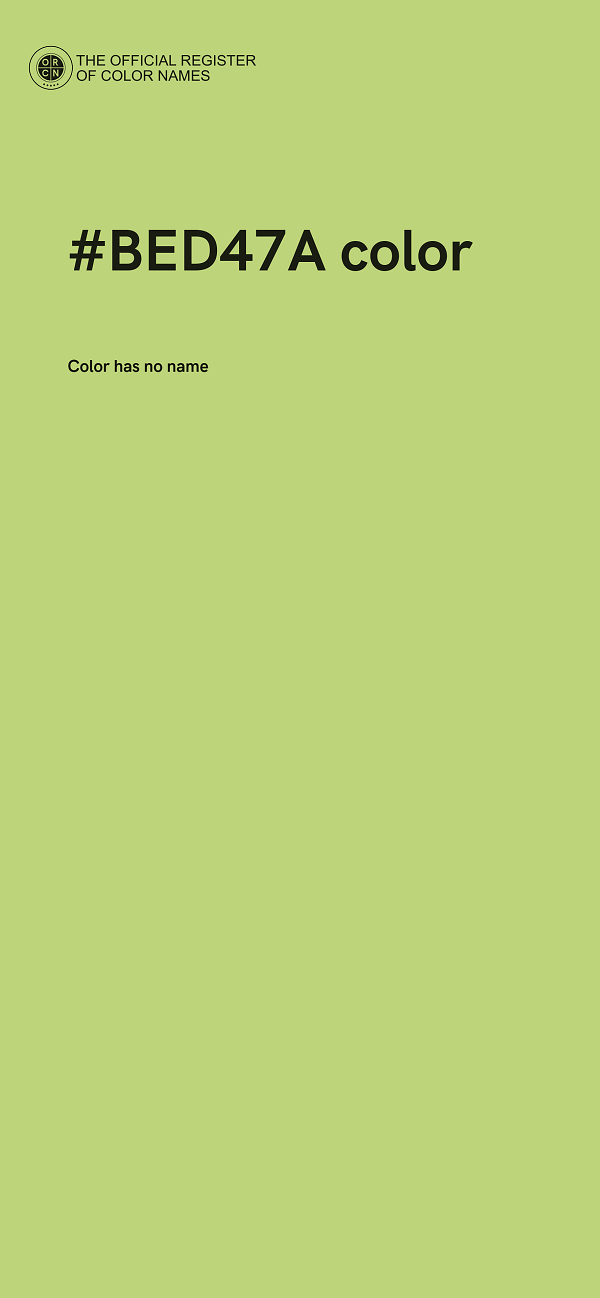 #BED47A color image