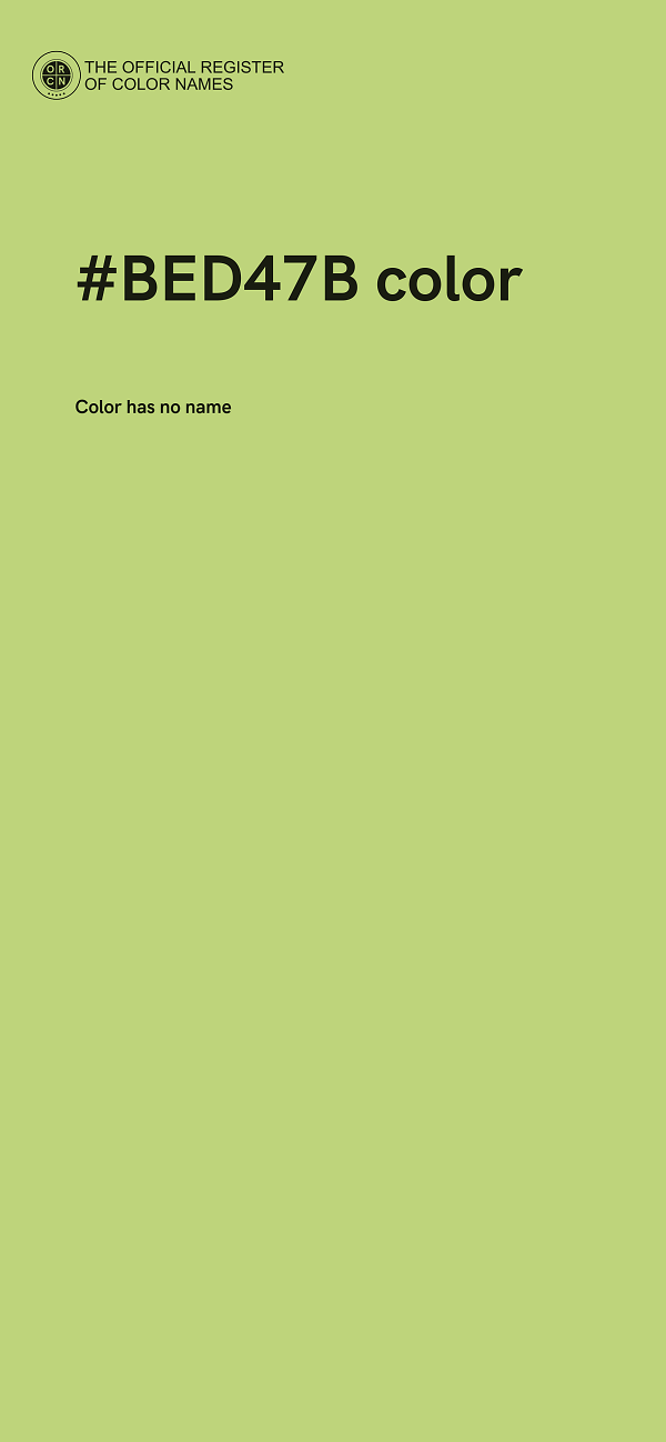 #BED47B color image