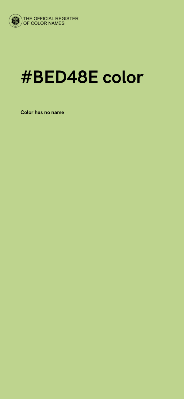 #BED48E color image