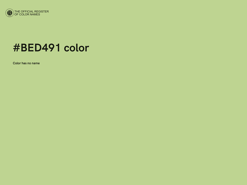 #BED491 color image