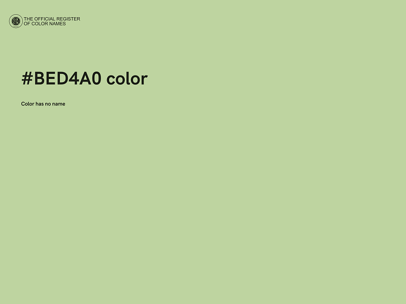 #BED4A0 color image