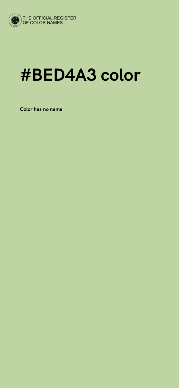 #BED4A3 color image