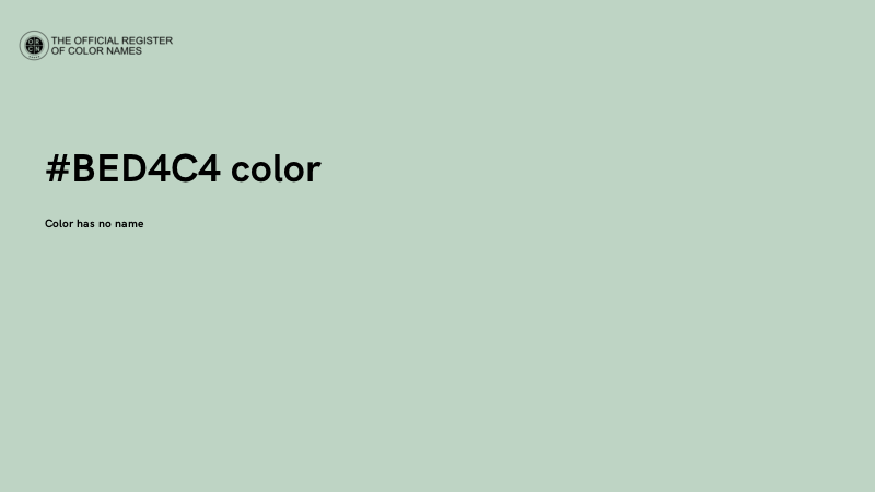 #BED4C4 color image
