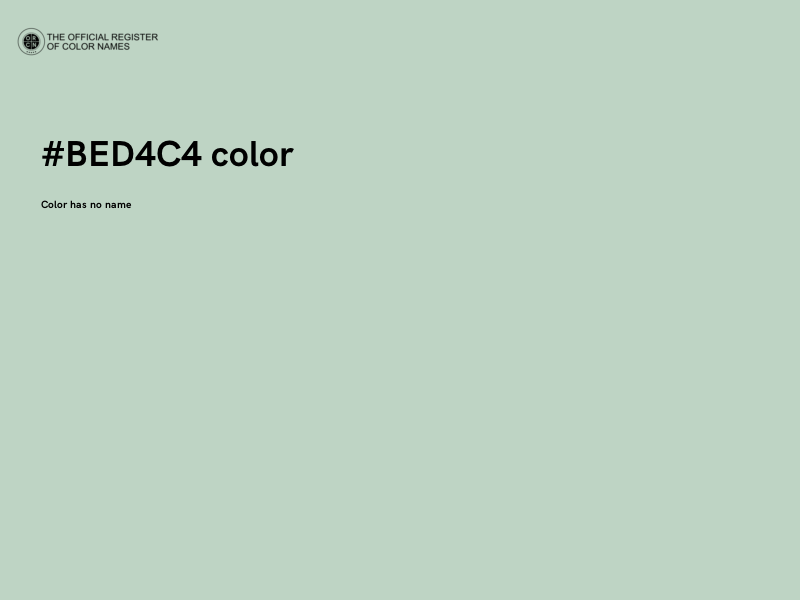 #BED4C4 color image