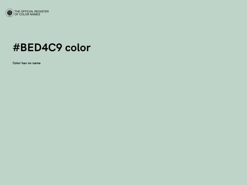 #BED4C9 color image