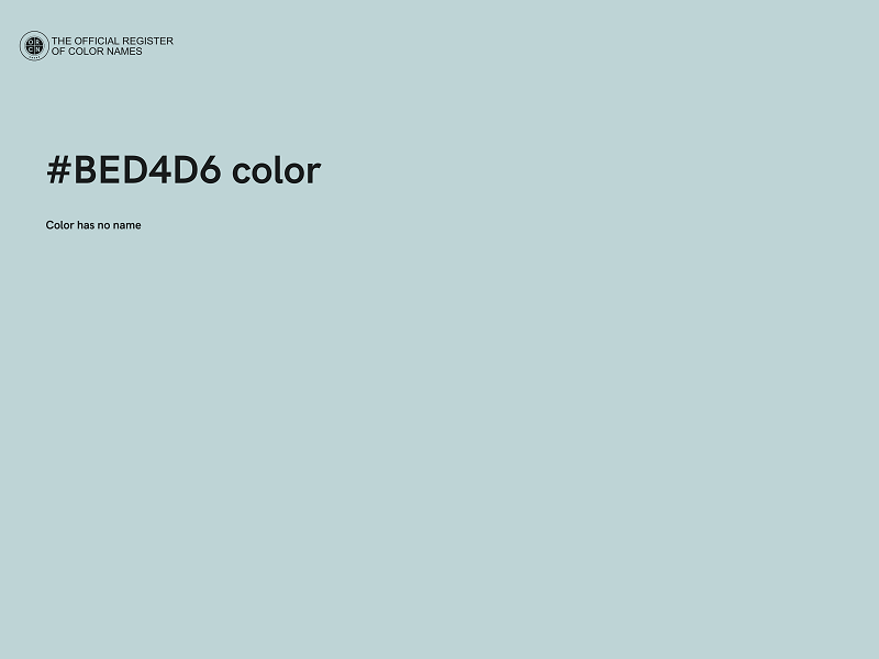 #BED4D6 color image