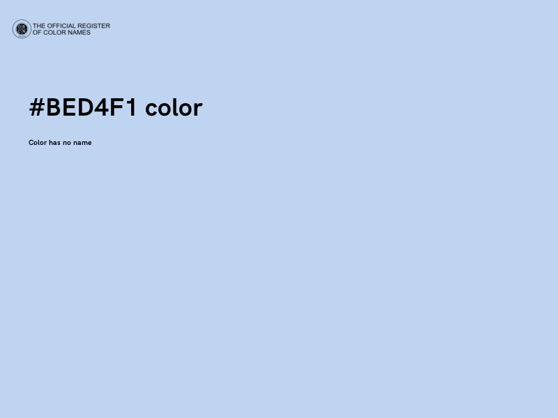 #BED4F1 color image