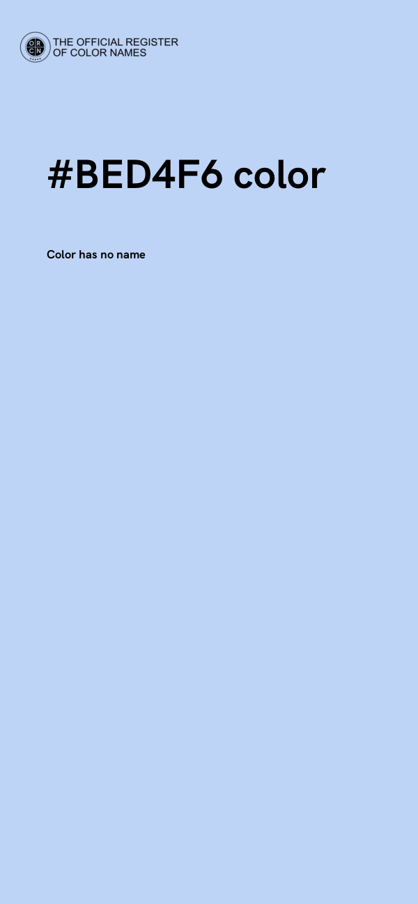 #BED4F6 color image