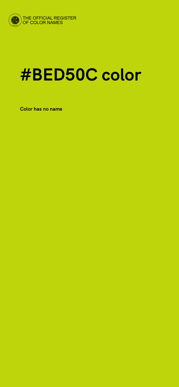 #BED50C color image