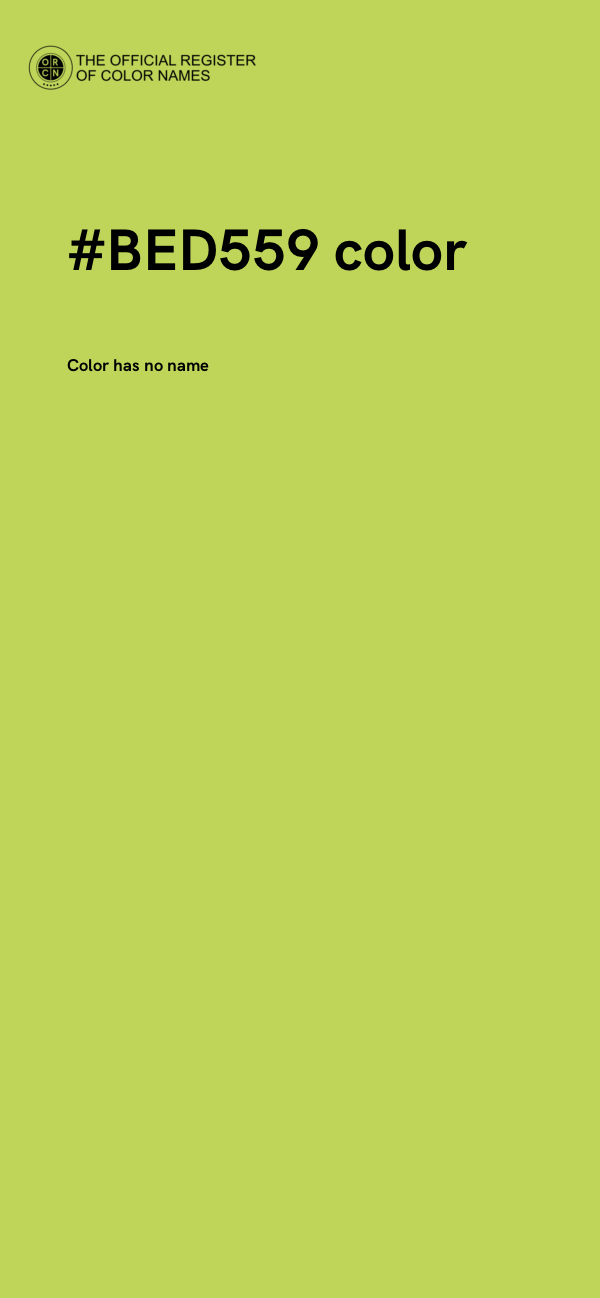 #BED559 color image