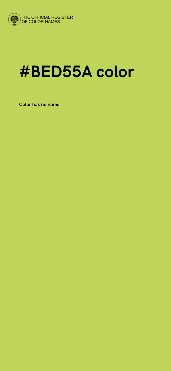 #BED55A color image
