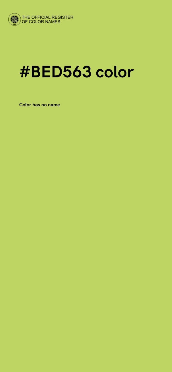 #BED563 color image
