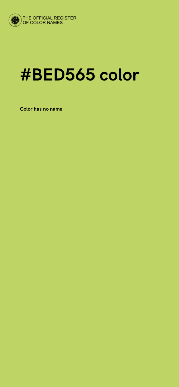 #BED565 color image