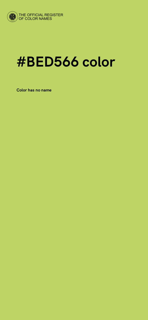 #BED566 color image