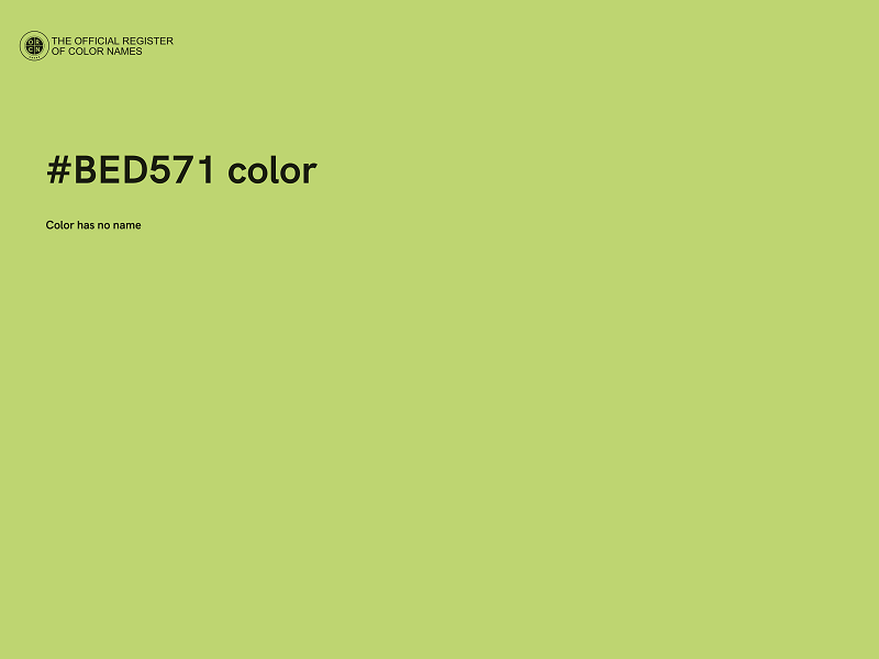 #BED571 color image