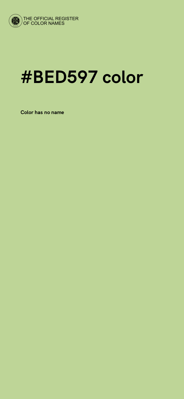 #BED597 color image