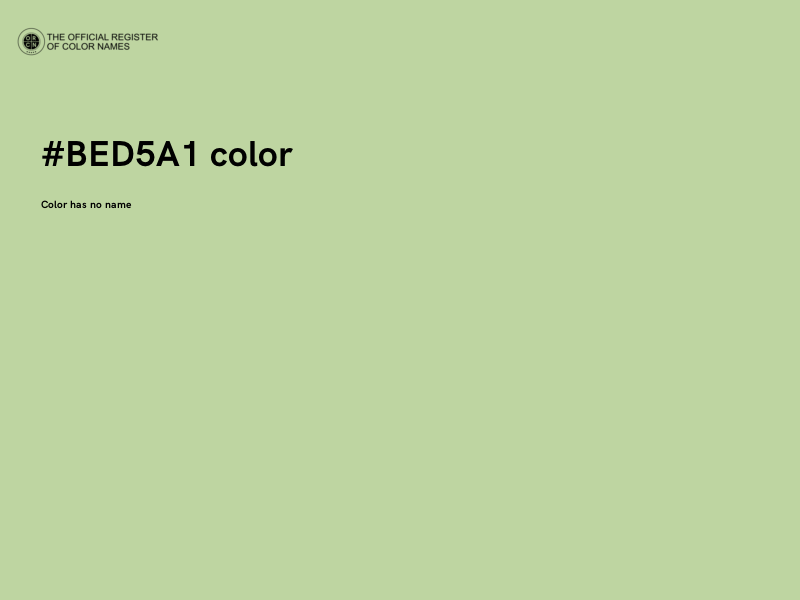 #BED5A1 color image