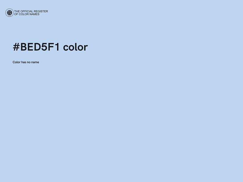 #BED5F1 color image