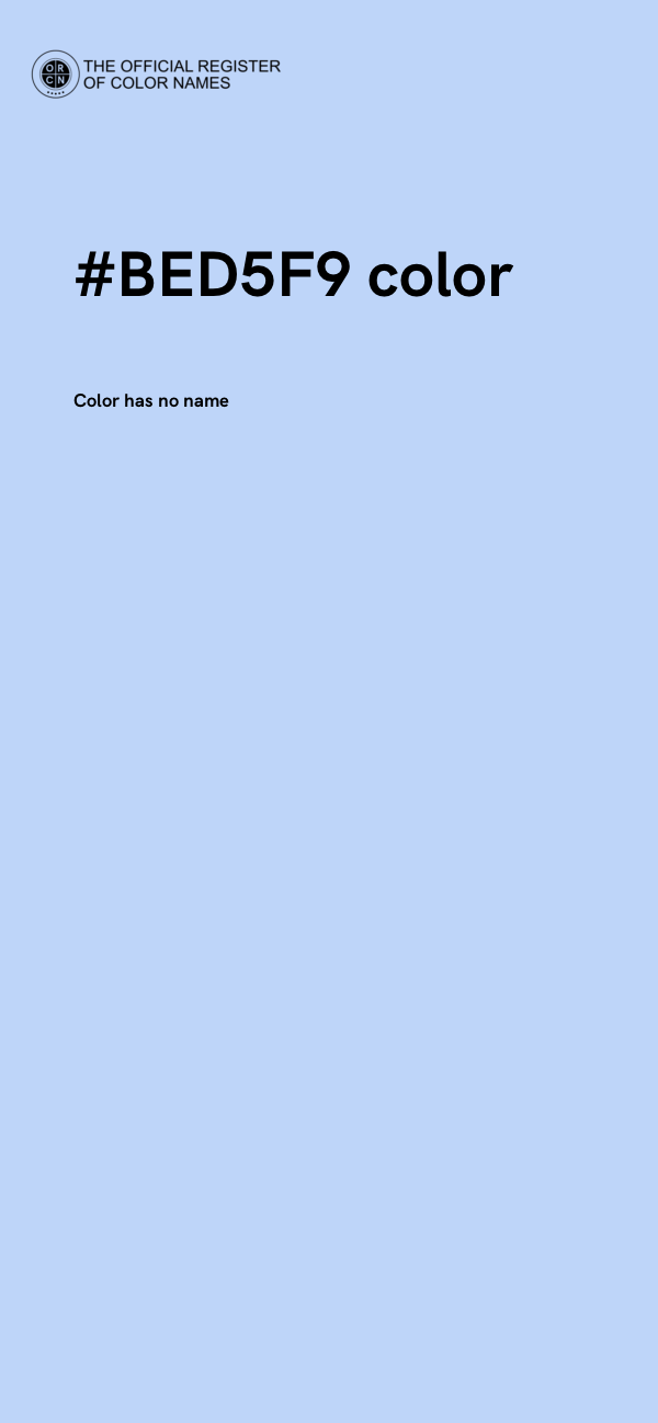 #BED5F9 color image
